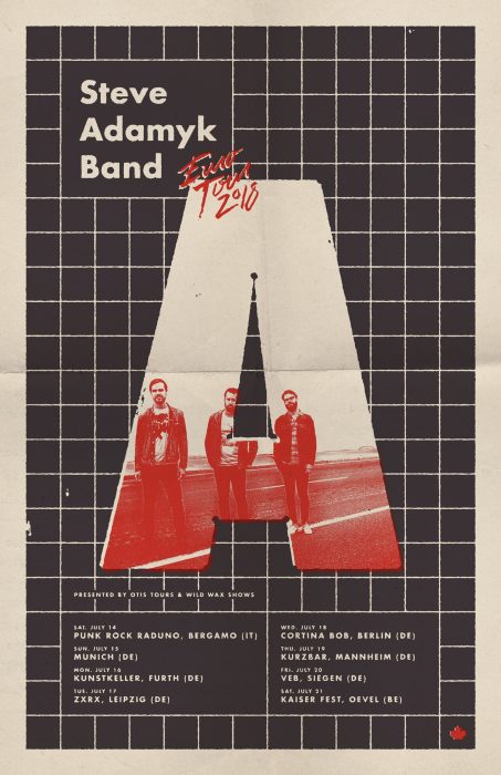 Steve Adamyk Band Tour Poster